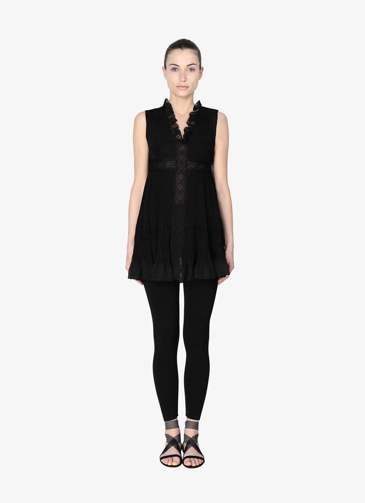 SLEEVELESS DRESS CHERUBIN BLACK ALAÏA BLACK SLEEVELESS DRESS CHERUBIN BLACK